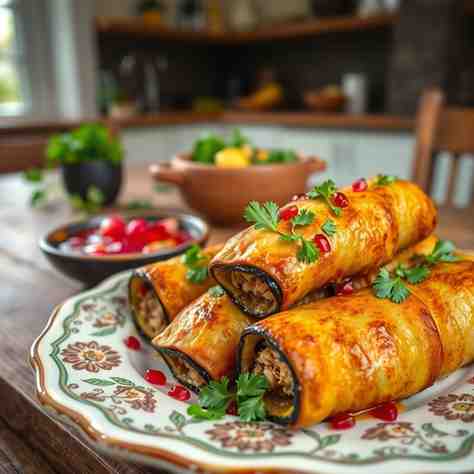 Georgian Fried Eggplant Rolls Recipe - Make Badrijani Nigvzit